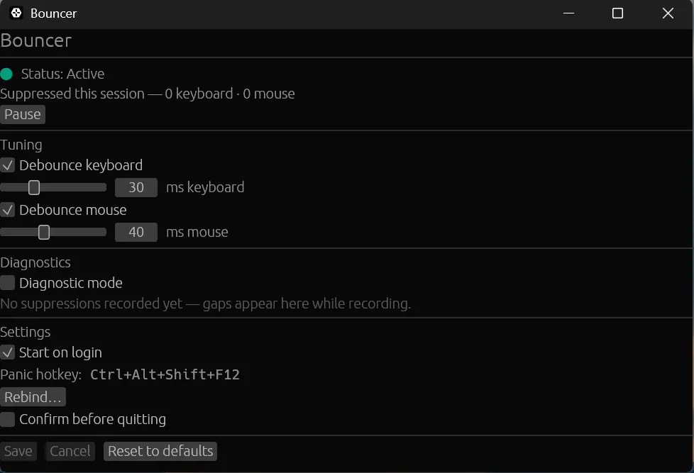 BOUNCER — systems project screenshot