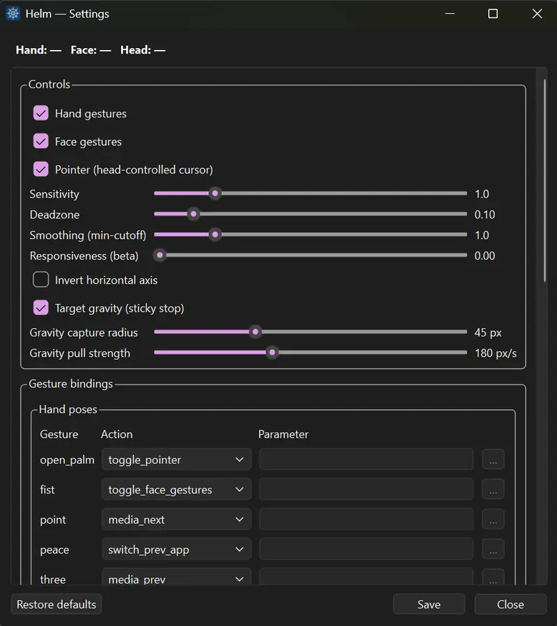 HELM — vision project screenshot